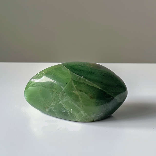 A polished jade stone